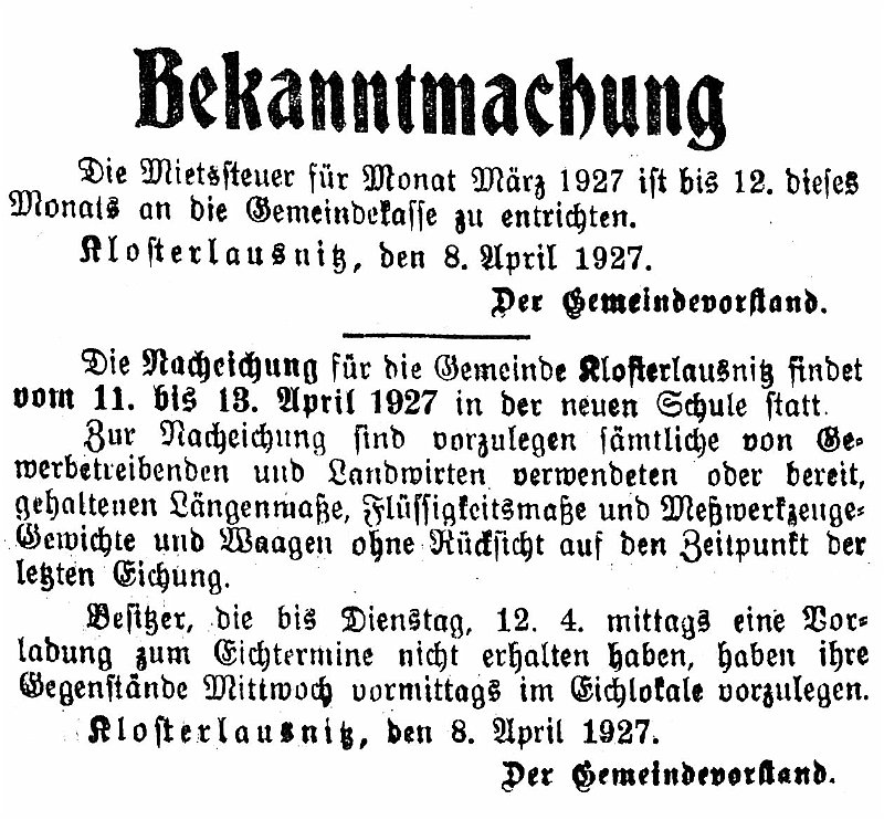 1927-04-08 Kl Mietsteuer Eichen